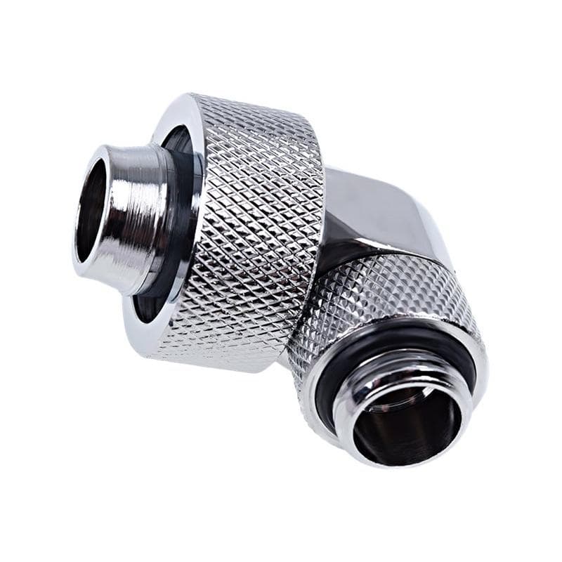 ALPHACOOL Eiszapf19/13mm Anschraubtü 90° | drehbar G1/4 - Chrome