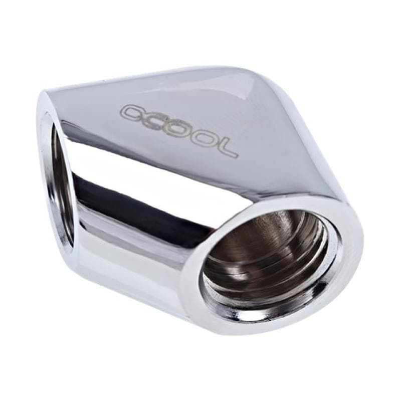 ALPHACOOL Eiszapfen L-Verbinder ch | G1/4 IG auf G1/4 IG - Chrome