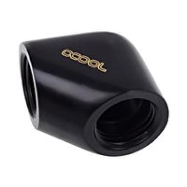 ALPHACOOL Eiszapfen L-Verbinder bk | G1/4 IG auf G1/4 IG - Deep Black