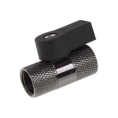 ALPHACOOL 2Wege Kugelhahn G1/4 bk Nickel