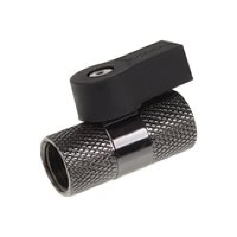 ALPHACOOL 2Wege Kugelhahn G1/4 bk Nickel