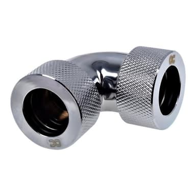 ALPHACOOL Eiszapfen 16mm HT Tülle 90° | L-Verbinder für Plexi- Messingrohre Chro
