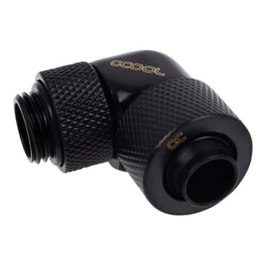 ALPHACOOL Eiszapfen13/10mmAnschraubt 90° | drehbar G1/4 - Deep Black