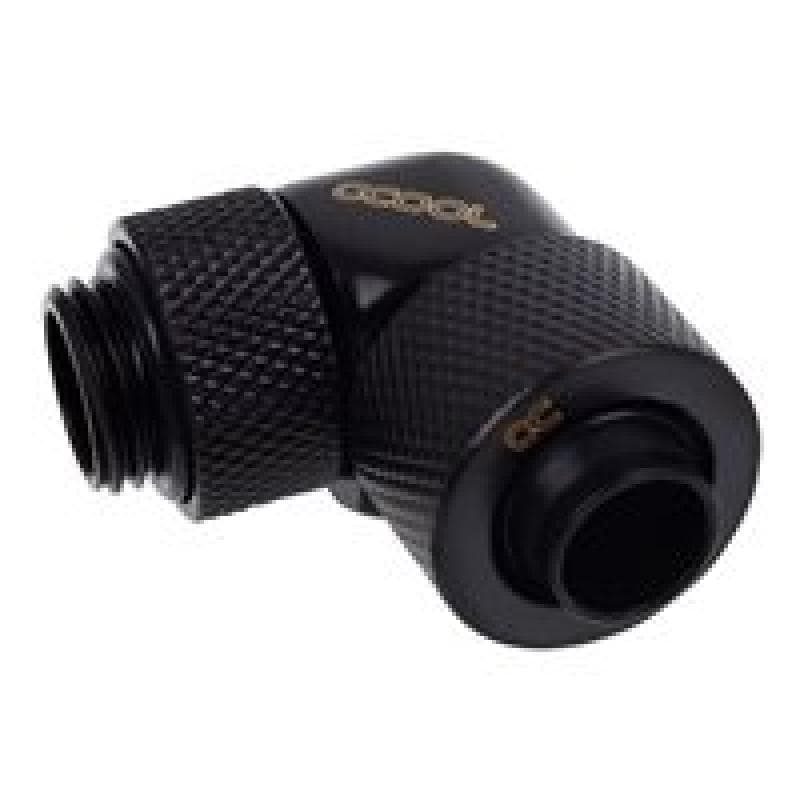 ALPHACOOL Eiszapfen13/10mmAnschraubt 90° | drehbar G1/4 - Deep Black