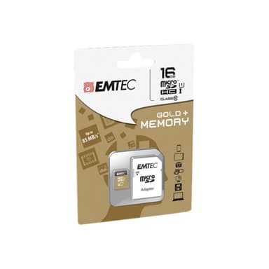 EMTEC microSDHC 16GB Class10 Gold +