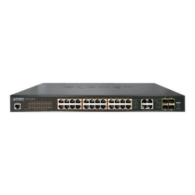 PLANET TECHNOLOGY PLANET GS-4210-24P4C - Switch - verwaltet - 24 x 10/100/1000 (PoE+) + 4 x Kombi-Gi