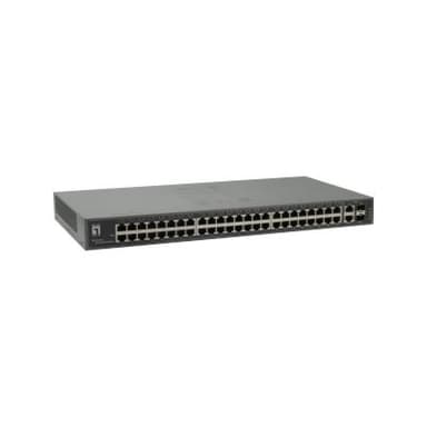 LEVELONE 50-Port Ethernet Switch, 2x SFP/RJ45 Combo Gigabit
