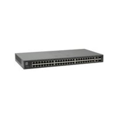 LEVELONE 50-Port Ethernet Switch, 2x SFP/RJ45 Combo Gigabit