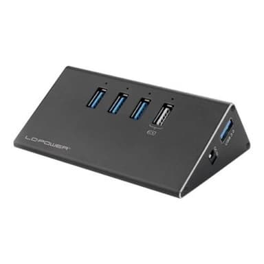 LC-POWER USB-Hub LC-Power 3x USB 3.0 + 1xLadefunktion LC-HUB-ALU-2B-4