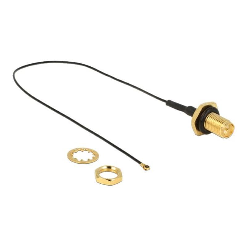 DELOCK HF Kabel Delock RP-SMA -> MHF Bu/St 0.20m zum Einbau