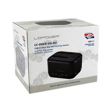 LC-POWER LC-DOCK-U3-III, schwarz, USB 3.0, 2,5″ & 3,5″