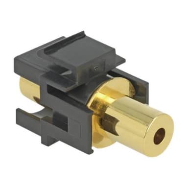 DELOCK Keystone Modul Klinkenbuchse 3,5 mm 4 Pin > Klinkenbuchse 3,5 mm 4 Pin vergoldet schwarz