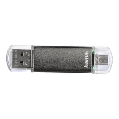 FlashPen ″Laeta Twin″, USB 3.0, 128GB, 40MB/s, Schwarz