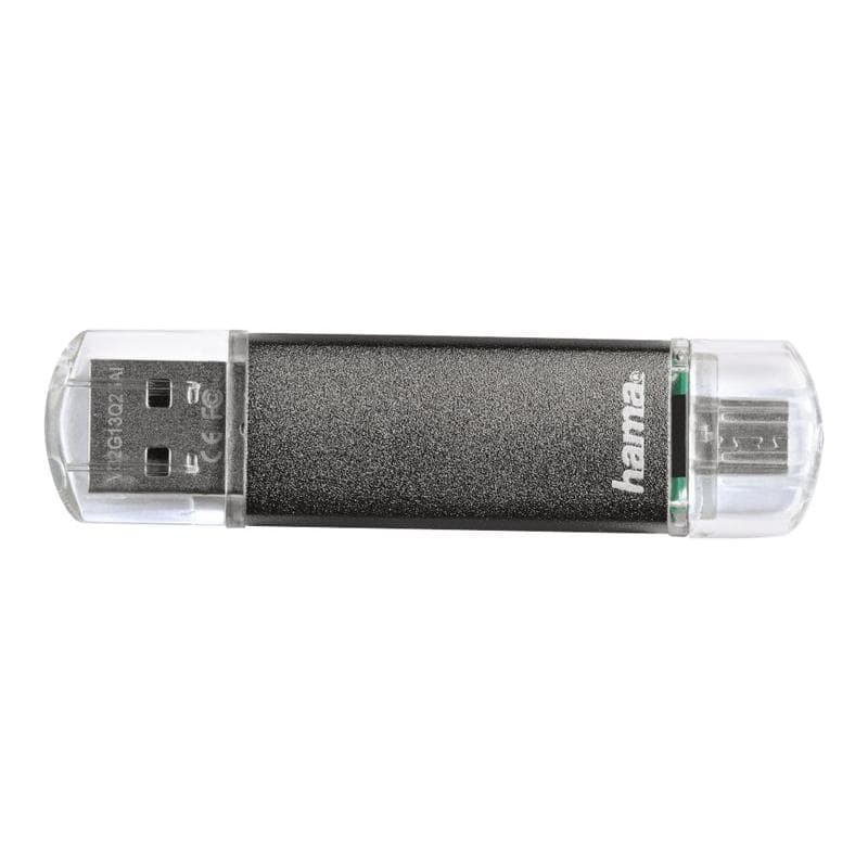 FlashPen ″Laeta Twin″, USB 3.0, 128GB, 40MB/s, Schwarz