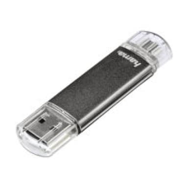 FlashPen ″Laeta Twin″, USB 3.0, 128GB, 40MB/s, Schwarz