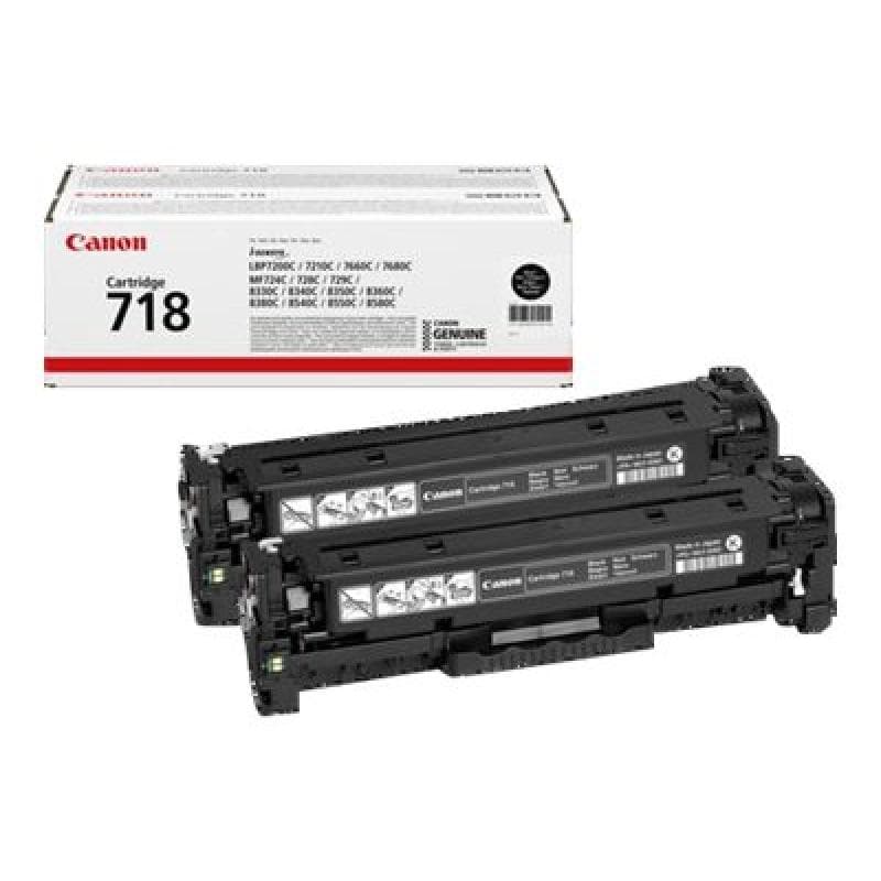 TON CANON 2662B005 718 Cartr. 2er-Pack black