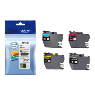 BROTHER LC3219XL Value Pack 4er Pack XL Schwarz, Gelb, Cyan, Magenta Tintenpatrone