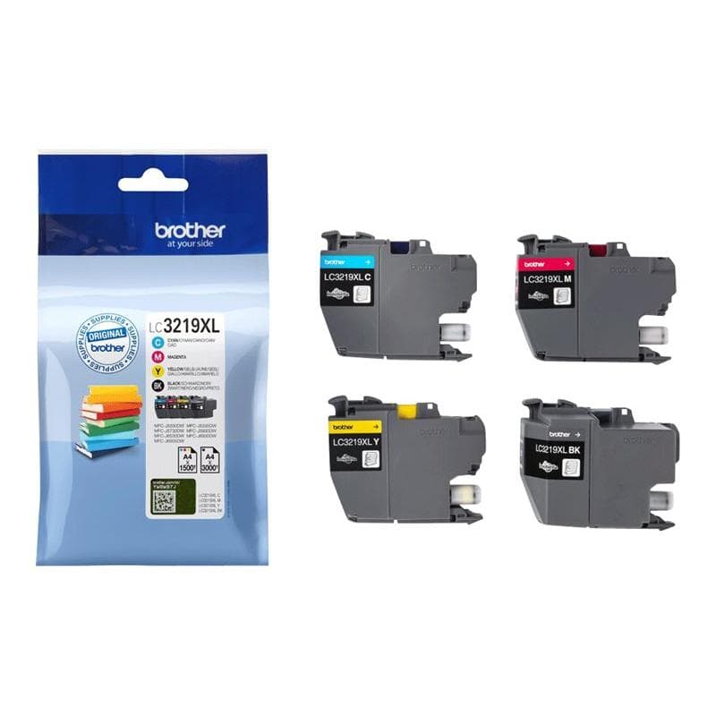 BROTHER LC3219XL Value Pack 4er Pack XL Schwarz, Gelb, Cyan, Magenta Tintenpatrone