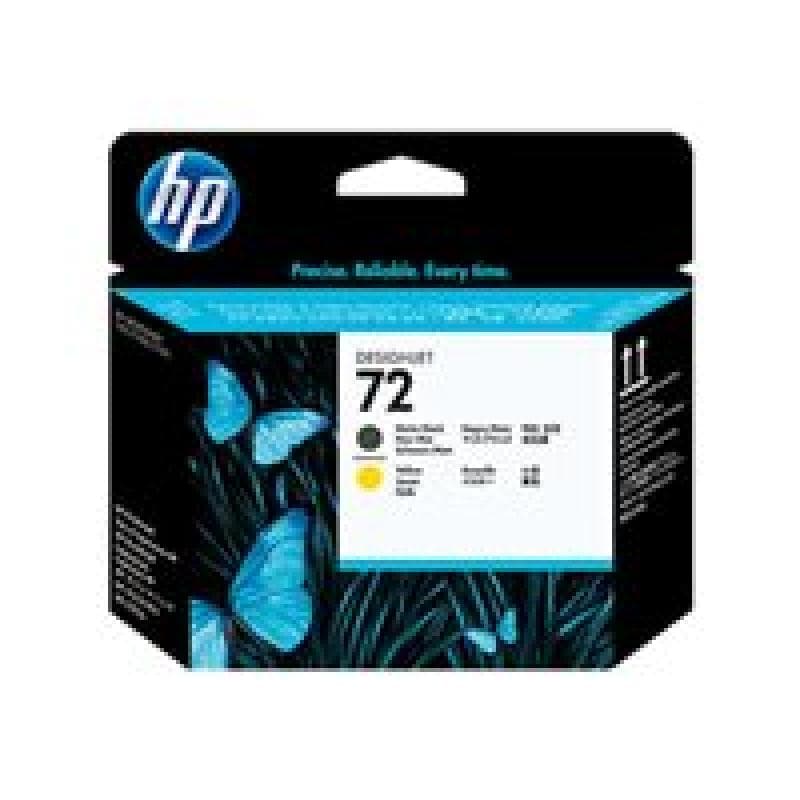 HP 72 Gelb, mattschwarz Druckkopf