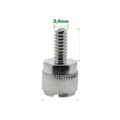 INLINE Rändelschrauben (silber) für Gehäuse, 12mm, 6er Pack
