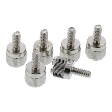 INLINE Rändelschrauben (silber) für Gehäuse, 12mm, 6er Pack