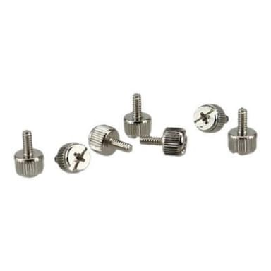 INLINE Rändelschrauben (silber) für Gehäuse, 12mm, 6er Pack