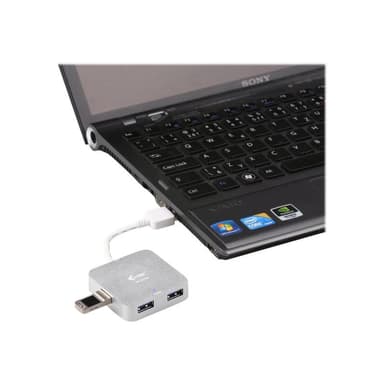 I-TEC USB 3.0 Metal Passive HUB 4 Port ohne Netzteil ideal fuer Notebook Ultrabook Tablet PC unterst