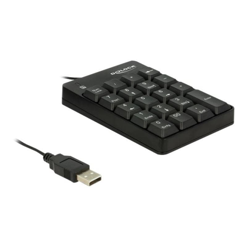 DELOCK Tastatur USB Nummernblock 19 Tast