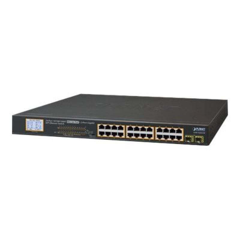 PLANET TECHNOLOGY Planet GSW-2620VHP 24-Port 10/100/1000T 802.3at PoE + 2-Port