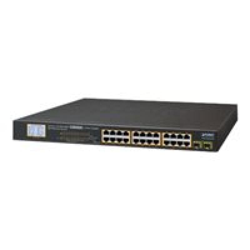 PLANET TECHNOLOGY Planet GSW-2620VHP 24-Port 10/100/1000T 802.3at PoE + 2-Port