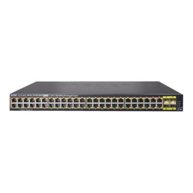 PLANET TECHNOLOGY Planet GS-4210-48P4S 48-Port 10/100/1000T 802.3at PoE +
