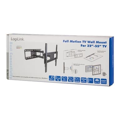 LOGILINK TV-Wandhalterung LogiLink neig- und schwenkbar für 32-55″