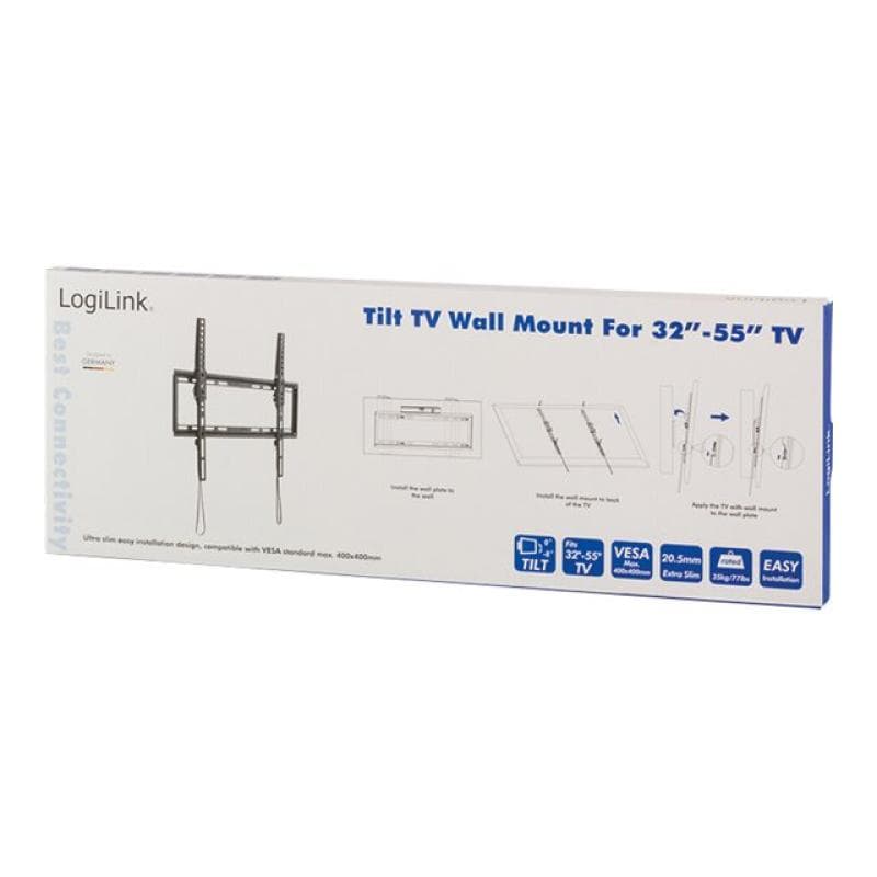 LOGILINK TV-Wandhalterung LogiLink neigbar -8ø/0ø, 32-55″, max. 35 kg