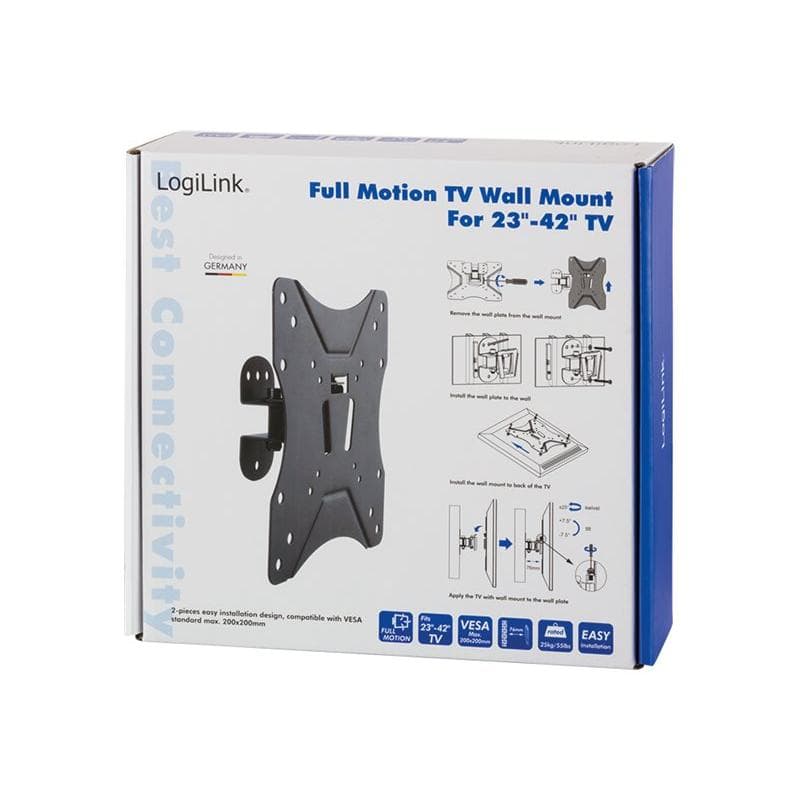 LOGILINK TV-Wandhalterung LogiLink neig- und schwenkbar für 23-42″