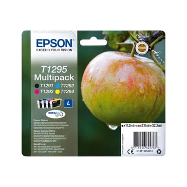 EPSON T1295 Multipack 4er Pack L Größe Schwarz, Gelb, Cyan, Magenta Tintenpatrone