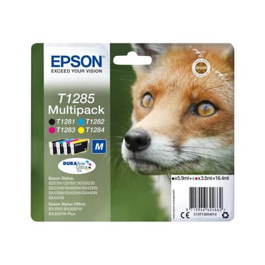 EPSON T1285 Multipack 4er Pack Schwarz, Gelb, Cyan, Magenta Tintenpatrone