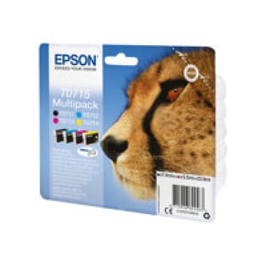 EPSON T0715 Multipack 4er Pack Schwarz, Gelb, Cyan, Magenta Tintenpatrone