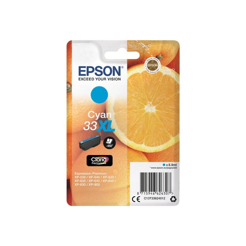 EPSON 33XL XL Cyan Tintenpatrone