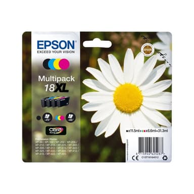 EPSON 18XL Multipack 4er Pack XL Schwarz, Gelb, Cyan, Magenta Tintenpatrone