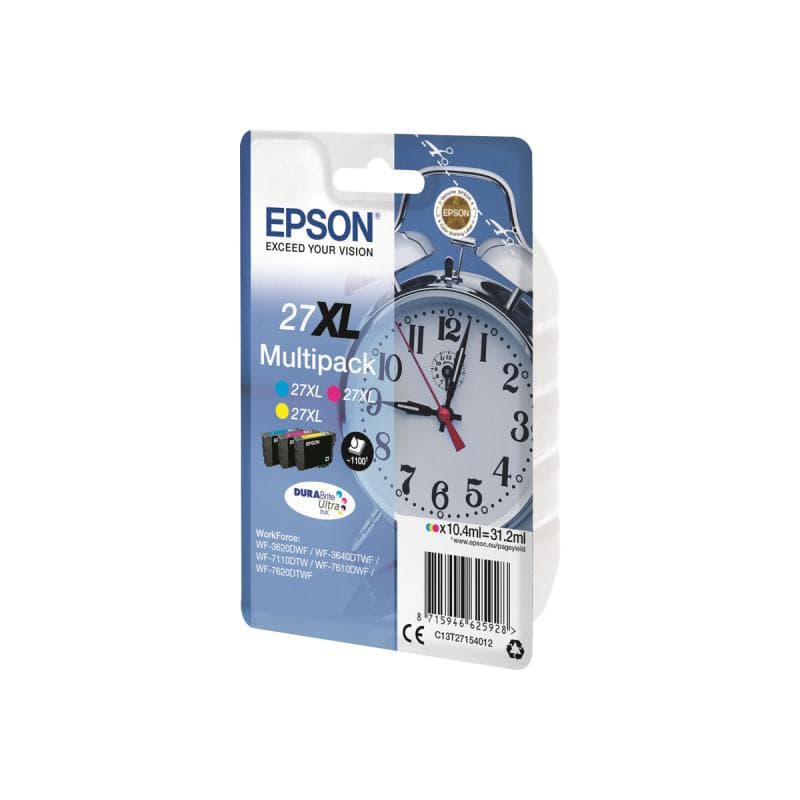 EPSON 27XL Multipack 3er Pack XL Gelb, Cyan, Magenta Tintenpatrone
