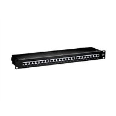 EQUIP - PatchPanel 24-Port Cat.6 geschirmt - schwarz (1HE)