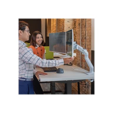 ERGOTRON HX Dual Monitor Arm in Weiß - Tischhalterung