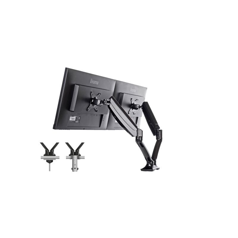 IIYAMA DS3002C-B1 ACC Flexible desk mount for dual monitor 10i-27i height adj. gas spring size VESA