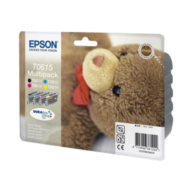 EPSON Multipack T0615 4er Pack Schwarz, Gelb, Cyan, Magenta Tintenpatrone