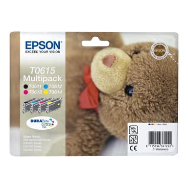 EPSON Multipack T0615 4er Pack Schwarz, Gelb, Cyan, Magenta Tintenpatrone