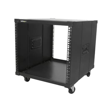 STARTECH.COM Mobiles Server Rack mit Griffen - rollbarer Serverschrank / Netzwerschrank - 9HE