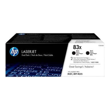HP 83X 2er Pack Schwarz LaserJet Tonerpatrone (CF283X)