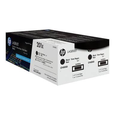 HP 201X 2er Pack Schwarz LaserJet Tonerpatrone (CF400XD)