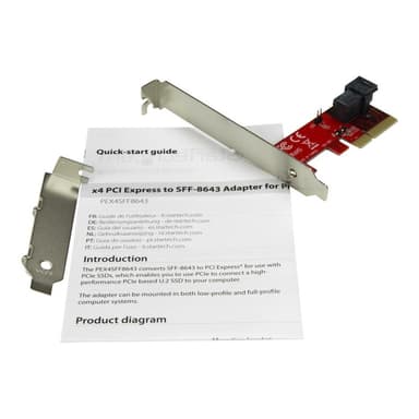STARTECH.COM x4 PCIe Expansion card to PCIe SFF-8643 for NVMe Based SSD