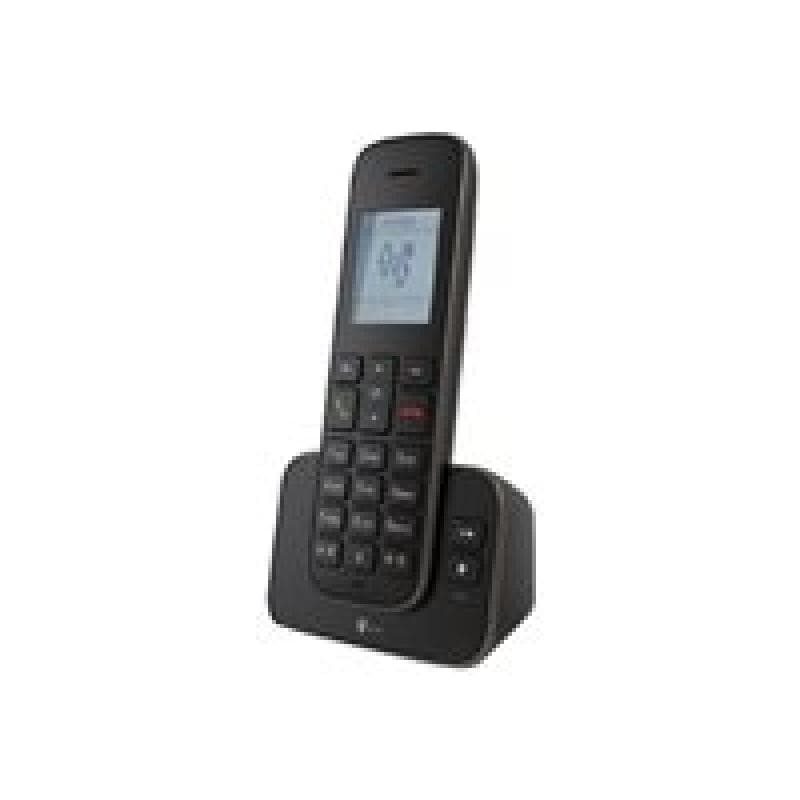 DEUTSCHE TELEKOM TELEKOM Sinus A 207 schwarz/silber schnurlos analog mit AB Telefonbuch für 150 Eint